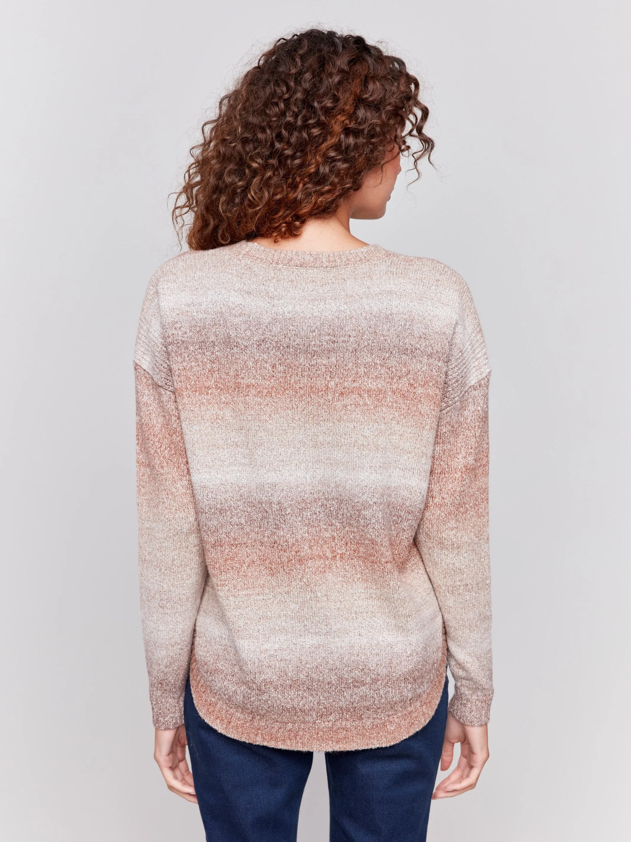 Sweater With Removable Scarf - Timber