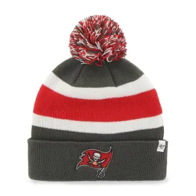 Tampa Bay Buccaneers 47 Brand Tri-Tone Breakaway Cuffed Beanie Poofball Hat Cap