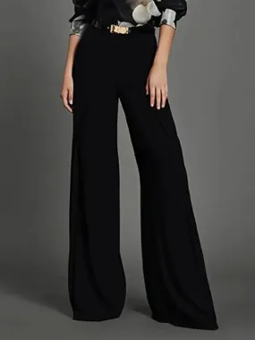 TAVIMART  -  Black Flared Pants For Women Fashion High Waits Slim Fit Urban Casual Office Trousers Bottoms New Spring Summer