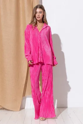 The Pleated Blouse Pants Set
