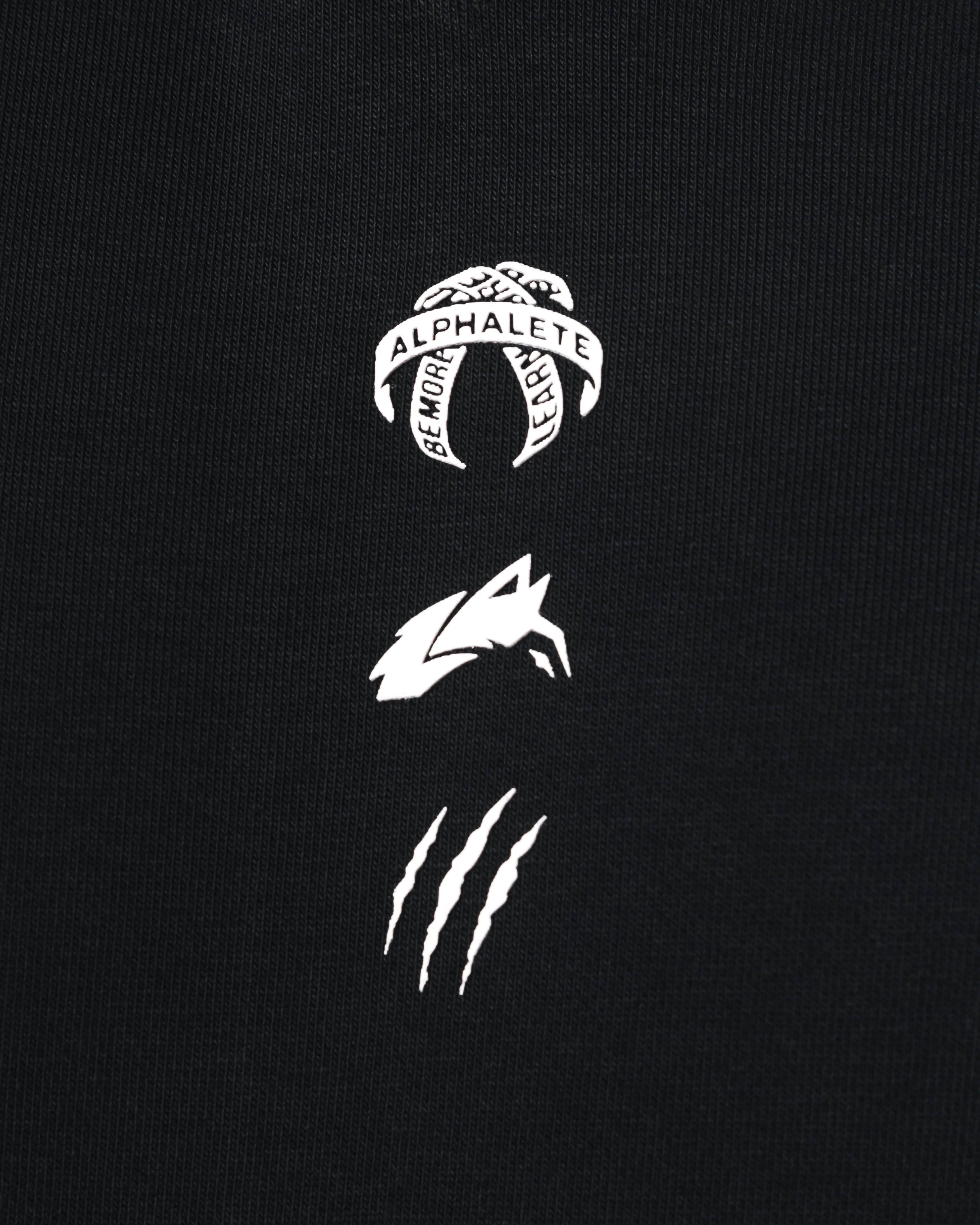Three Pillar Capped Hoodie - Black