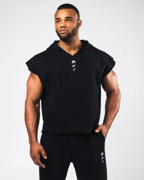 Three Pillar Capped Hoodie - Black