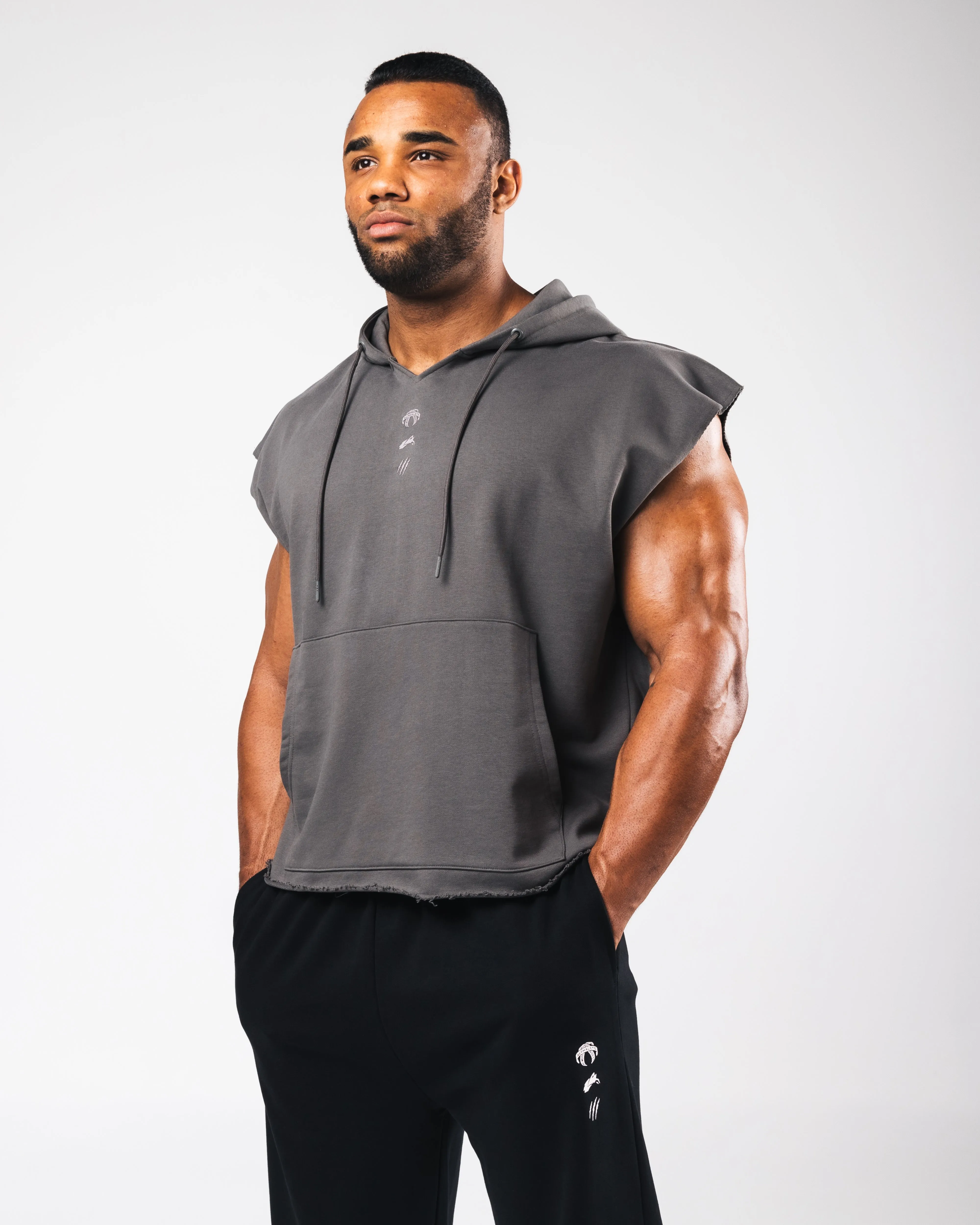 Three Pillar Capped Hoodie - Pewter