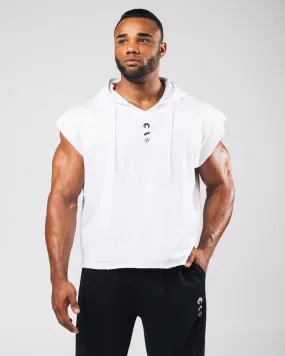 Three Pillar Capped Hoodie - White
