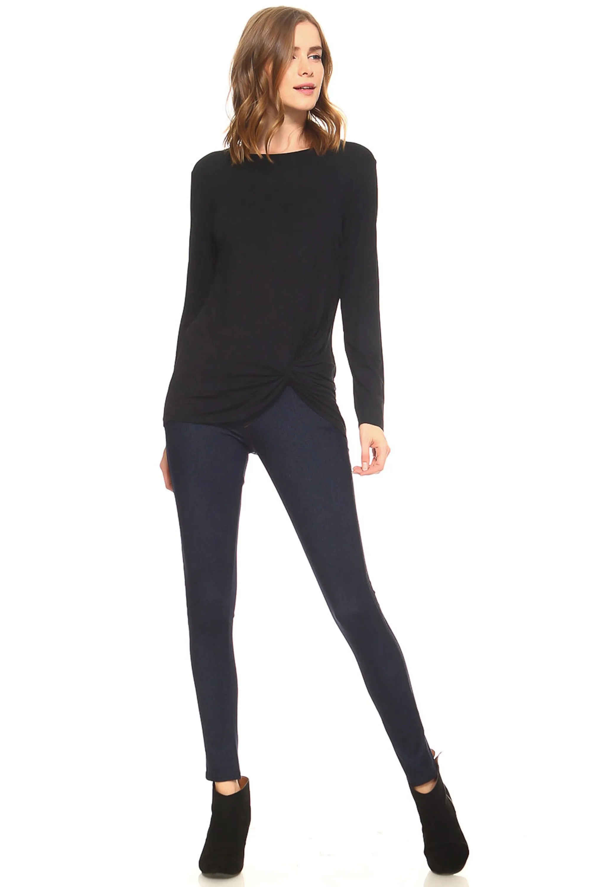 Tied Up In Knots Twisted Hem Knit Top
