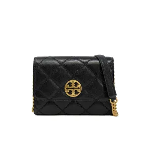 Tory Burch Black Willa Chain Wallet