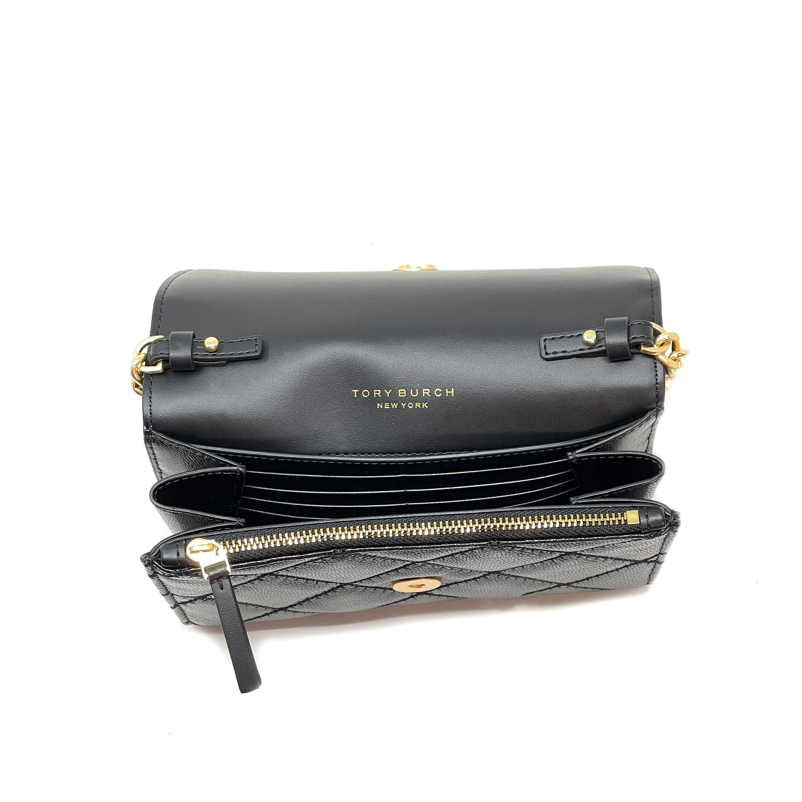 Tory Burch Black Willa Chain Wallet