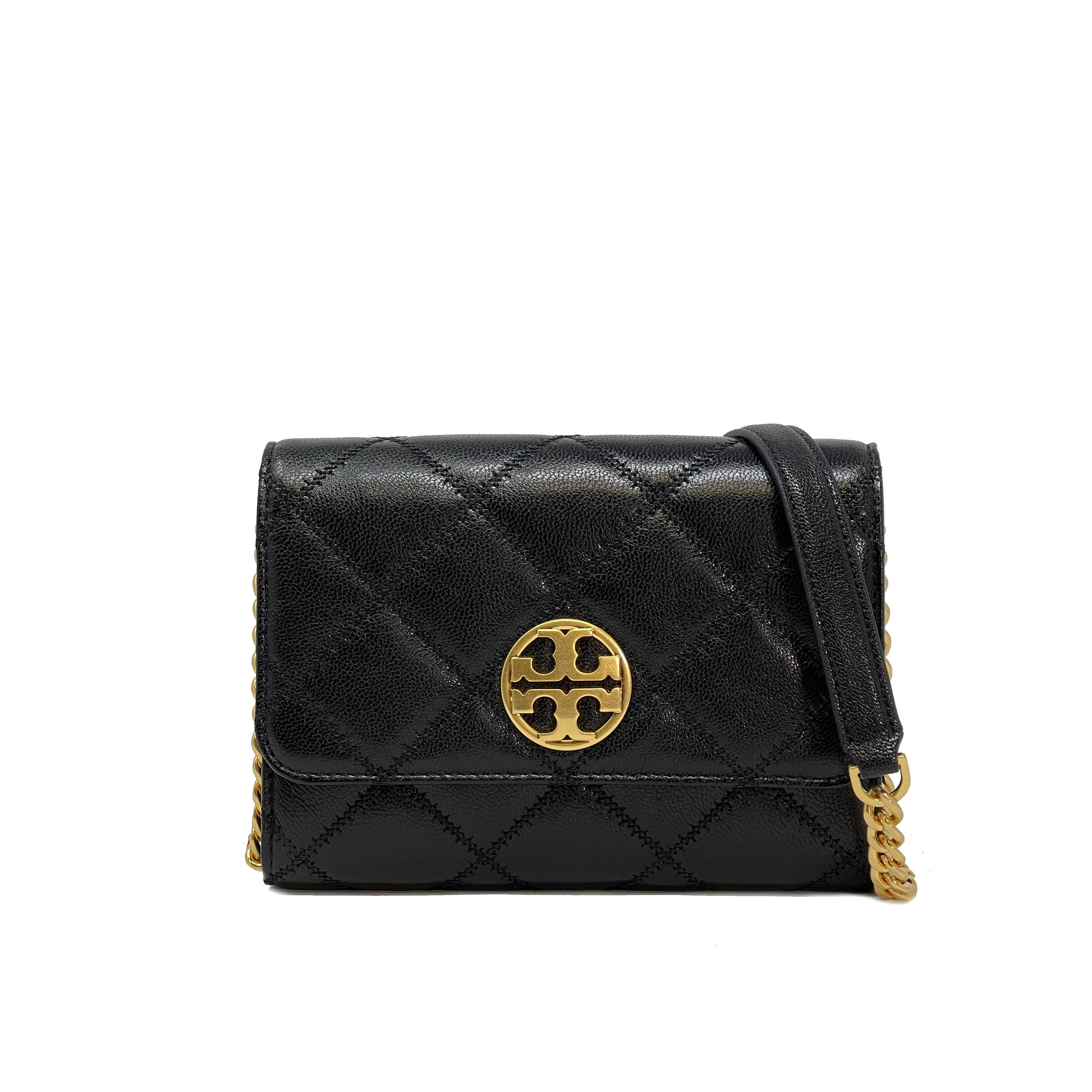 Tory Burch Black Willa Chain Wallet