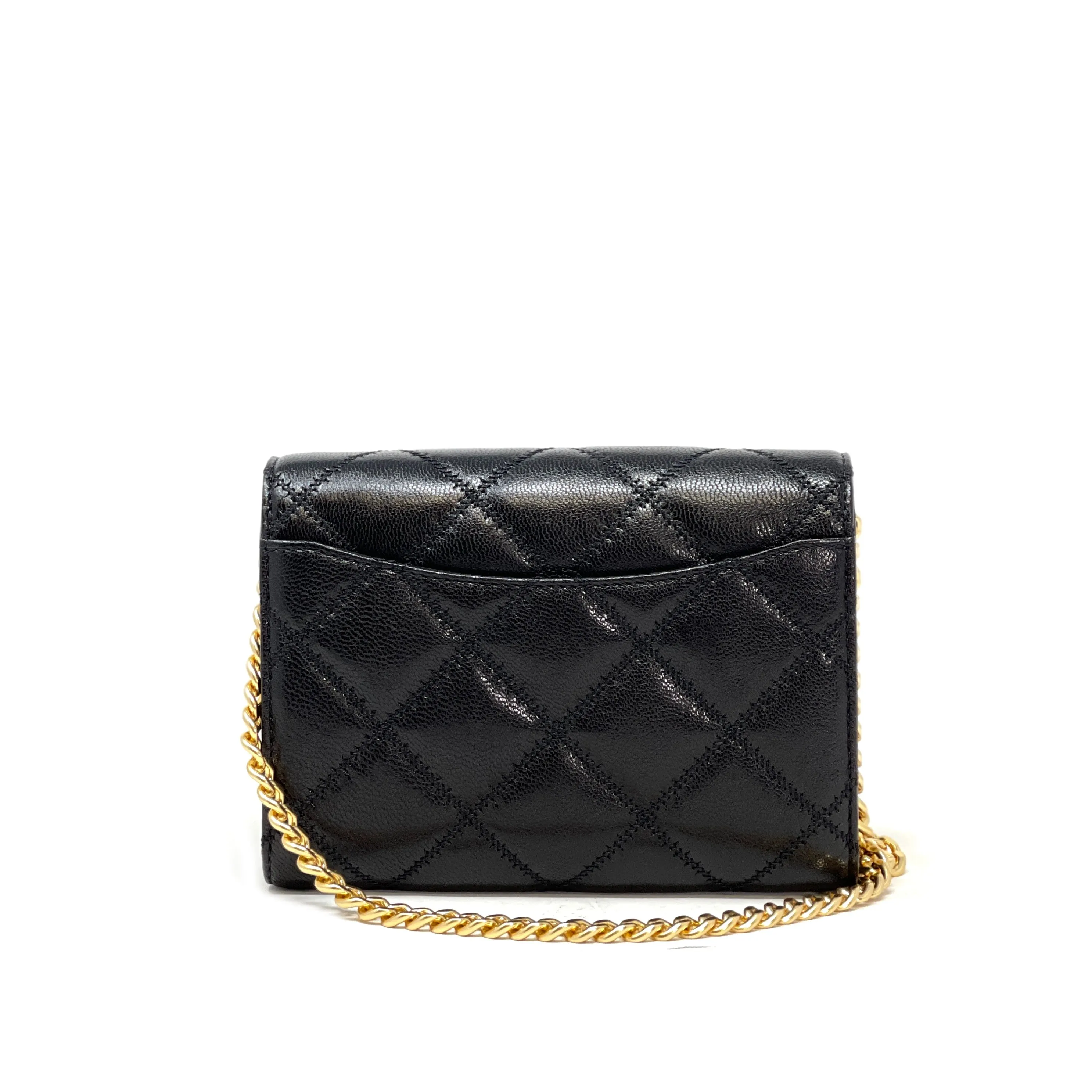 Tory Burch Black Willa Chain Wallet