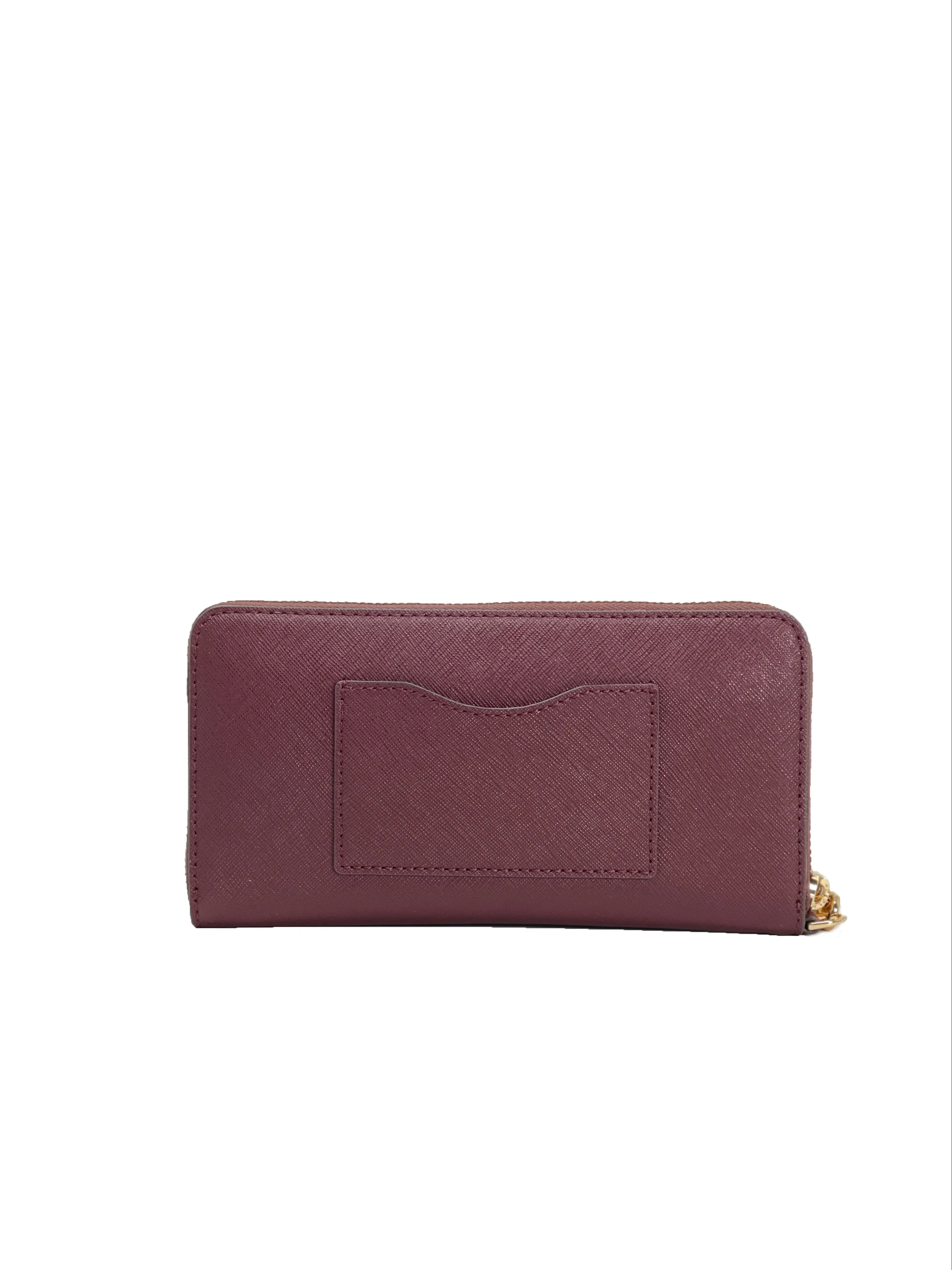 Tory Burch Claret Emerson Wristlet Zip Continental
