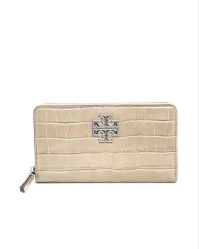 Tory Burch Elk Britten Croc Zip Continental Wallet