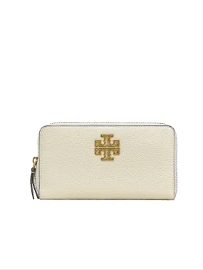 Tory Burch New Ivory Britten Zip Continental