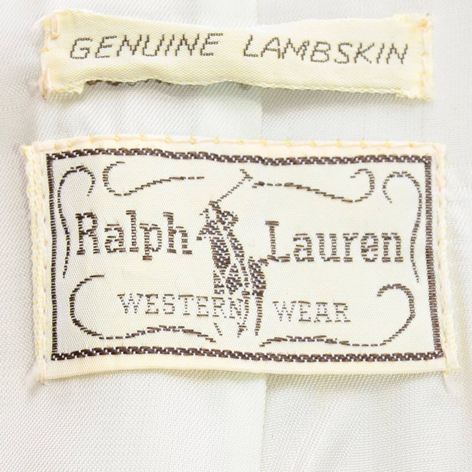 Vintage Ralph Lauren Western Wear Lambskin Leather Vest in Terracotta Brown