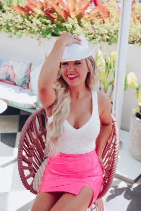 VIP Style Sequin Bodysuit - White