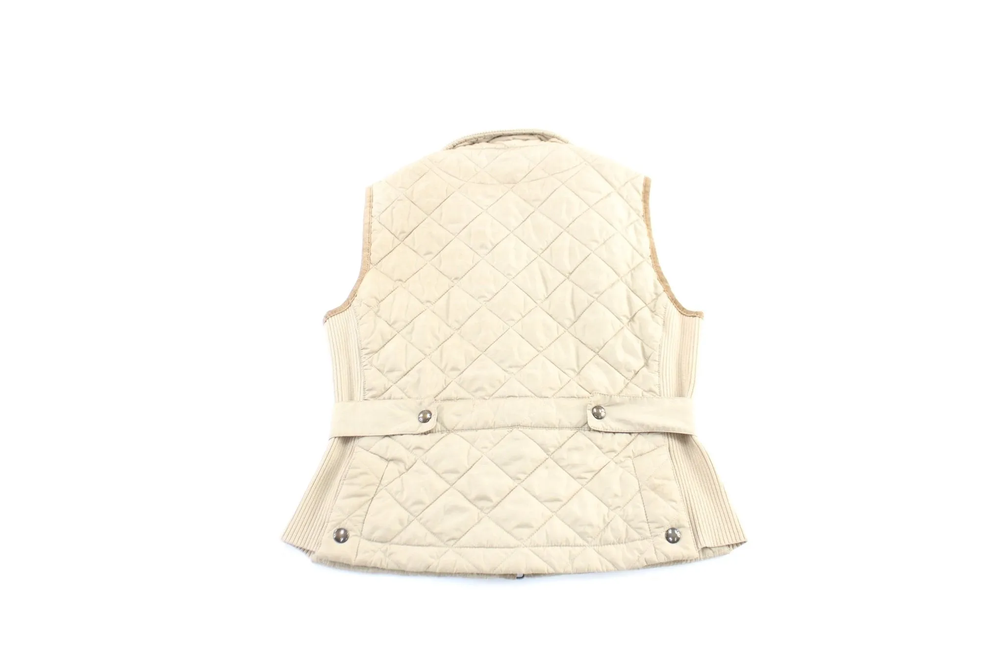 Women's Ralph Lauren Embroidered Gold Zip Up Vest