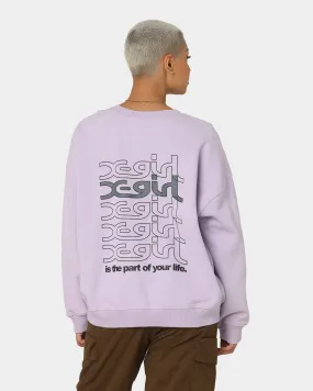 X-Girl Women's Jelly Logo Crewneck Lilac