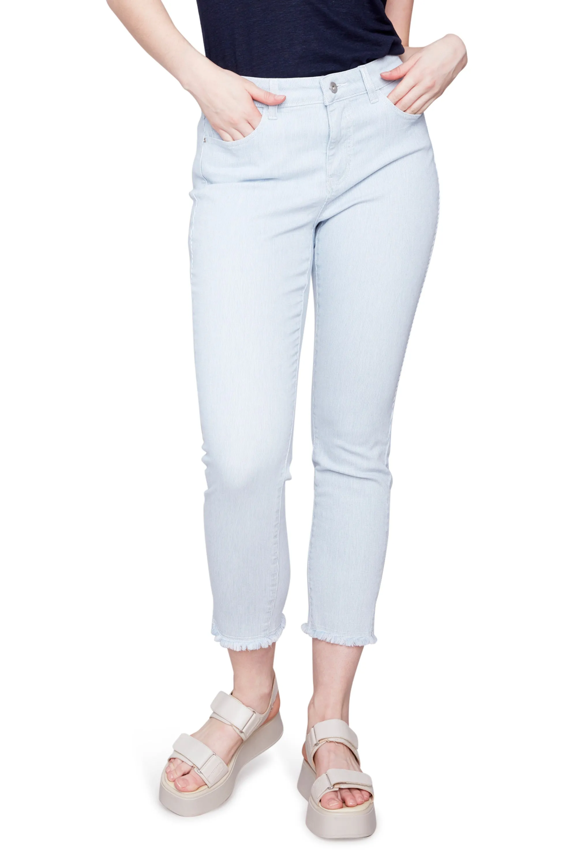 Yarn Dyed Stripe Stretch Jean