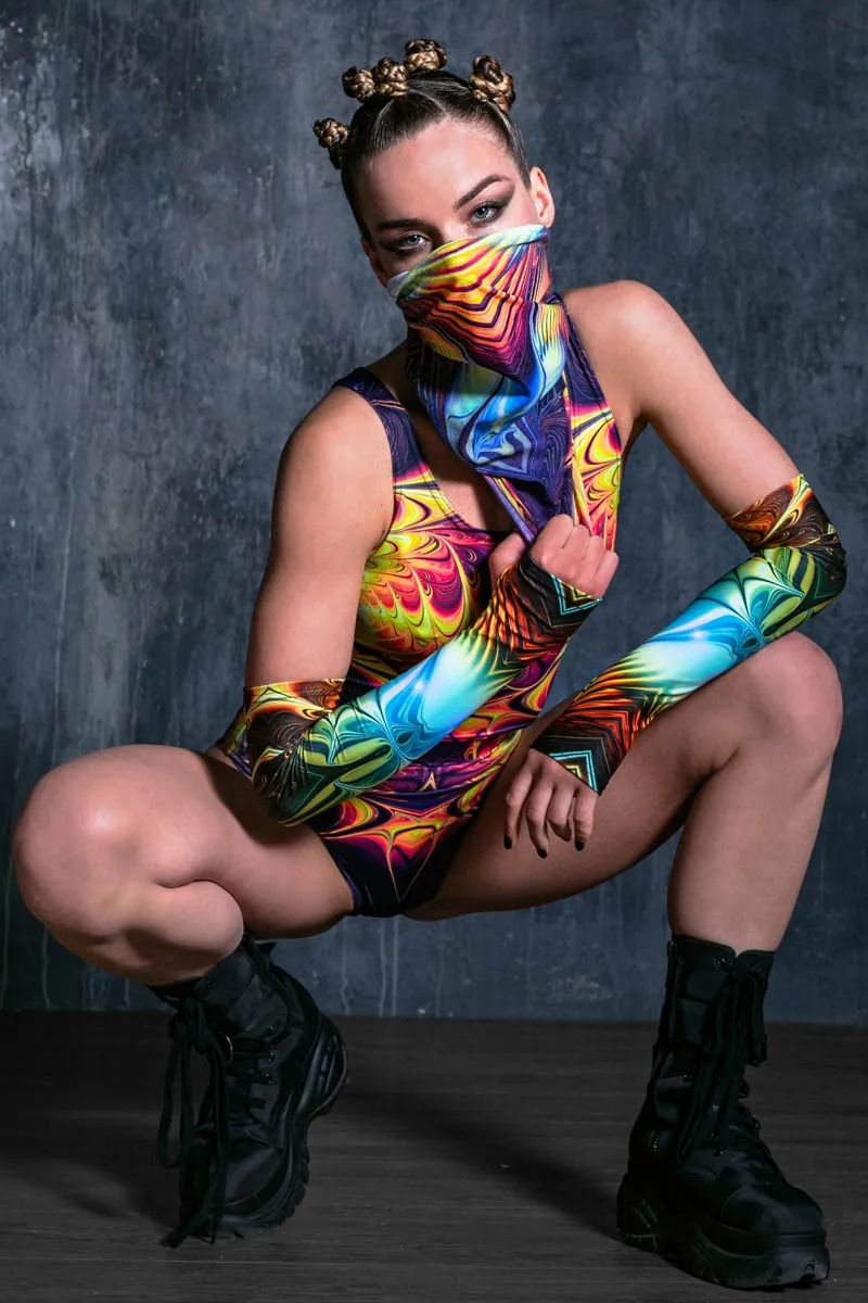 Yellow Blaze Festival Neck Gaiter